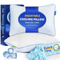 Cooling Gel Memory Foam Pillows, Queen Size Set of 2, Bamboo Rayon