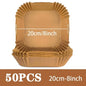 50Pcs Air Fryer Disposable Paper Non-Stick Airfryer Baking Papers