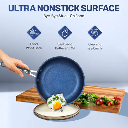 20 Pc Nonstick Kitchen Pots and Pans Cookware Set, with Cooking Utensils