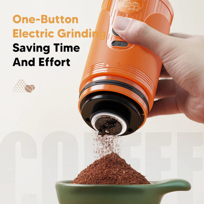 Portable Electric Coffee Bean Grinder, Ceramic Core, Adjustable and Rechargeable