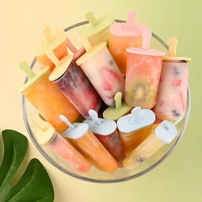 6 PCS Ice Mold, Homemade Ice Cream Mold with Sticks