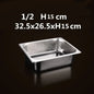Square pot Kitchen Pans, 304 stainless steel 1/9 1/6 1/4 1/3 Food Chafing pans, Buffet Containers Lid 0.7 mm