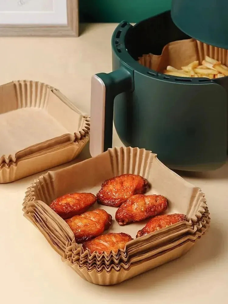 50Pcs Air Fryer Disposable Paper Non-Stick Airfryer Baking Papers