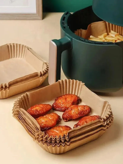 50Pcs Air Fryer Disposable Paper Non-Stick Airfryer Baking Papers