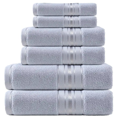 Luxury 6 Piece Towel Set, 2 Bath Towels 2 Hand Towel 2 Washcloths, 100% Cotton Turkish Towels