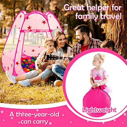 Baby Ball Pit for Toddler with 150 Balls, Pop Up Play Tent for Indoor Outdoor with Carry Bag