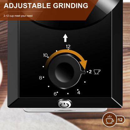 Automatic Burr Coffee Grinder With 28 Adjustable Gears for Espresso French Press Drip Coffee