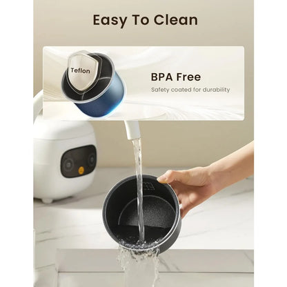 Compact Mini Rice Cooker, 4 Cup, Portable Nonstick with 24H Delay Timer