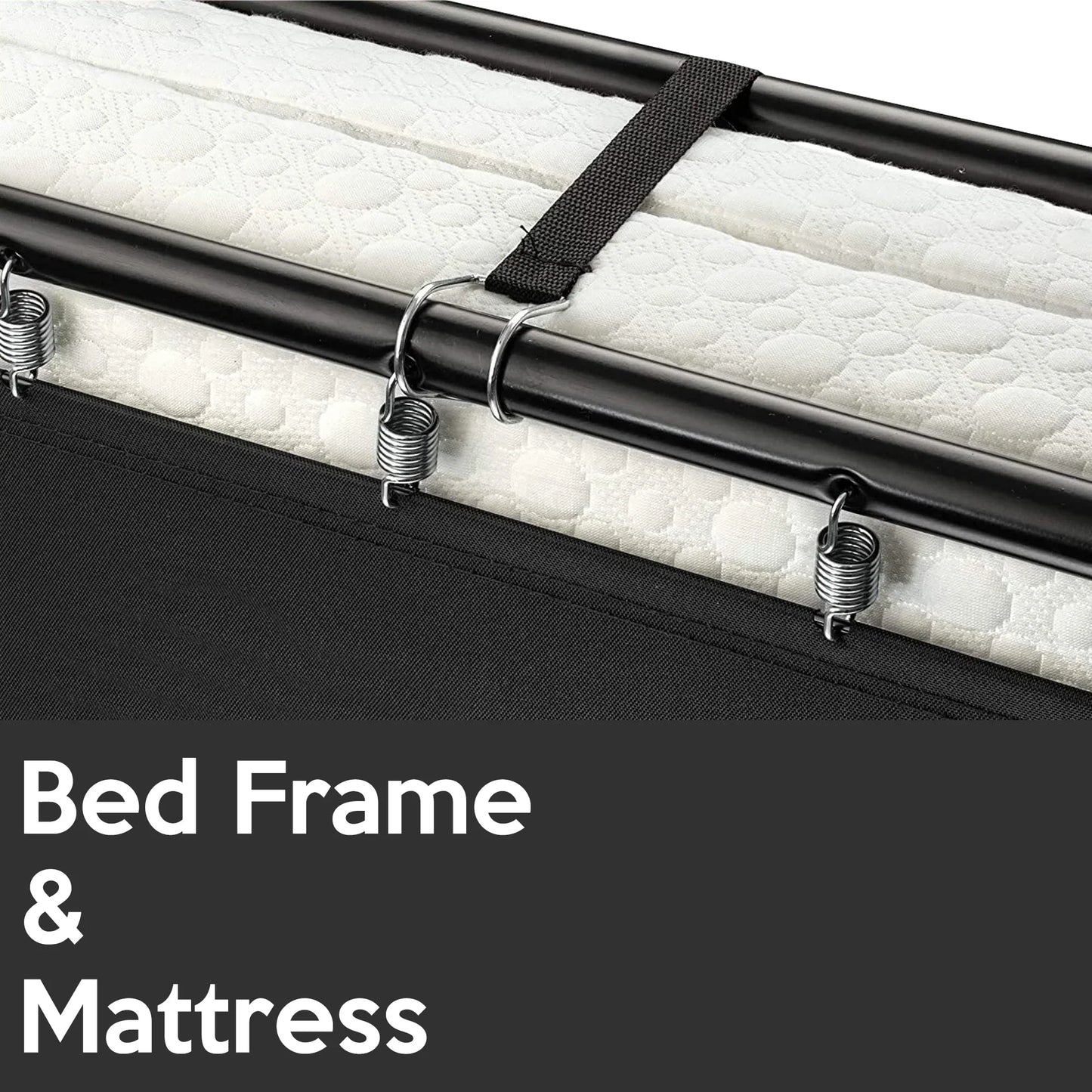 Folding Bed, 80x190cm with 7cm Thick Memory Foam Mattress, Portable