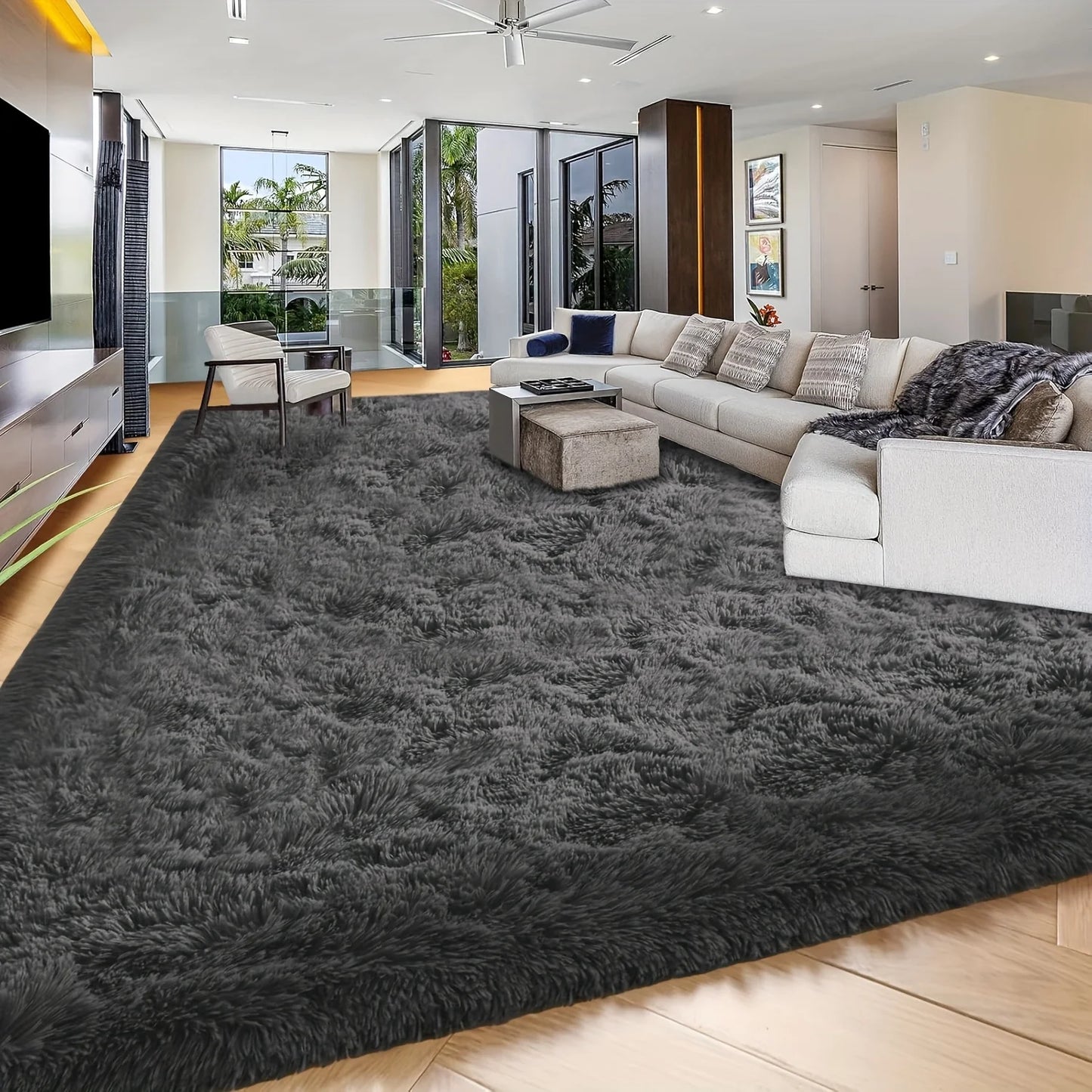 1pc Super Large Luxury, Modern, Machine Washable 8X10 Feet Area Rug for Living Room, Bedroom