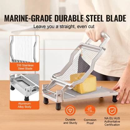 Commercial Cheese Cutter with Wire 0.39" & 0.78" Aluminum Alloy