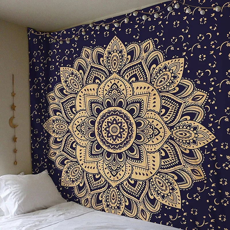 Polyester Mandala Print Tapestry Wall Hanging