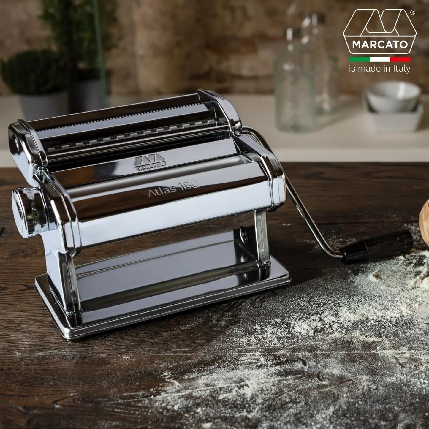 Classic Manual Pasta Machine, Chrome Steel