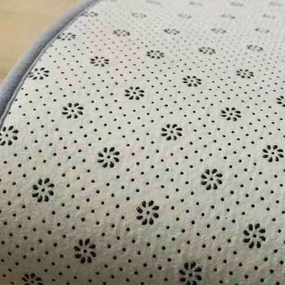 Square Kitchen Floor Mat, Thick Plush Flannel Rug, Non Slip Highly Absorbent Soft Rug for Kitchen or Bathroom