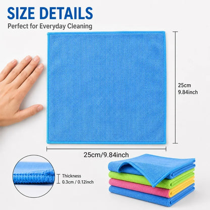Microfiber Cleaning Cloths, Absorbent, Reusable