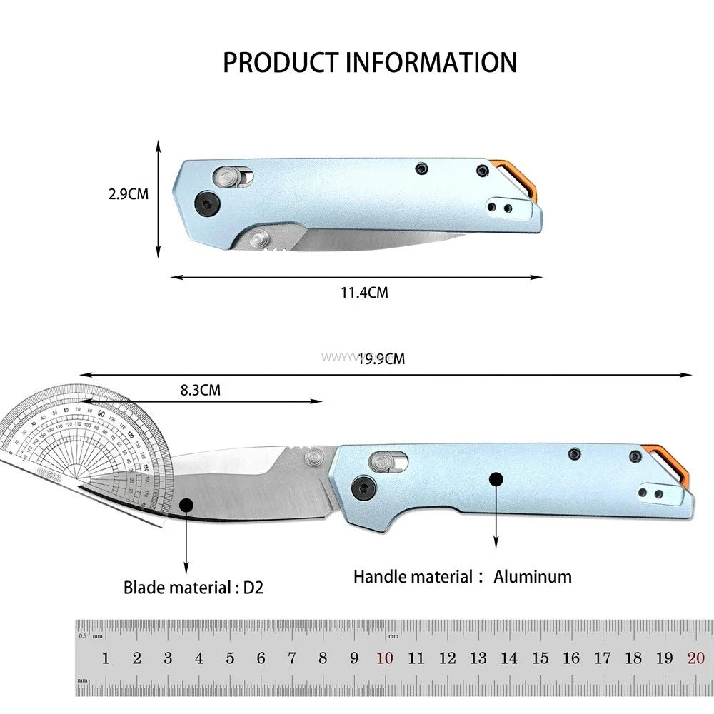 Lightweight Camping Folding Knife, Premium 440C Blade with Carbon Fiber Handle, Versatile Outdoor Gear