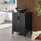 Black 24" Bathroom Vanity with Sink Combo, Grooved, Customized