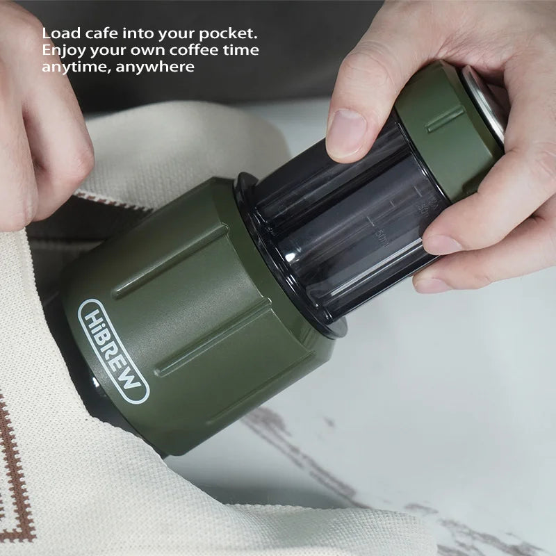 2 in 1 Portable Coffee Machine, Hot/Cold Water Manual Espresso Maker For Capsule & Ground