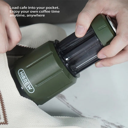 2 in 1 Portable Coffee Machine, Hot/Cold Water Manual Espresso Maker For Capsule & Ground