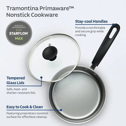 18-Piece Nonstick Cookware Set, Asphalt