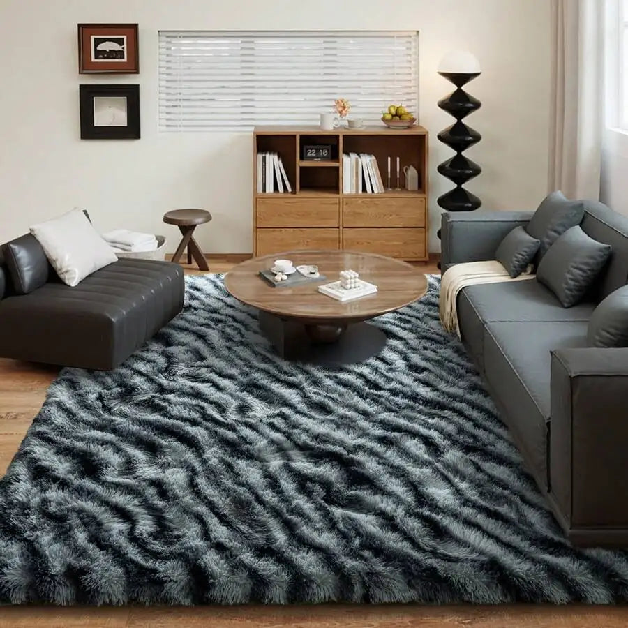Soft Shag Rugs For Bedroom, Living Room, Luxury Modern Plush Carpet, Non-Slip