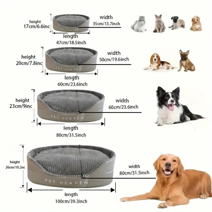 Machine-Washable Soft & Cozy Pet Bed – All-Season Plush Comfort, Indoor Outdoor Use