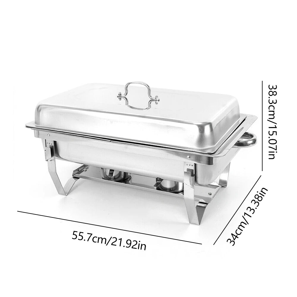 7.5L Stainless Steel Professional Chafing Dish, Food Warming Container Set for Party, Buffet, Catering