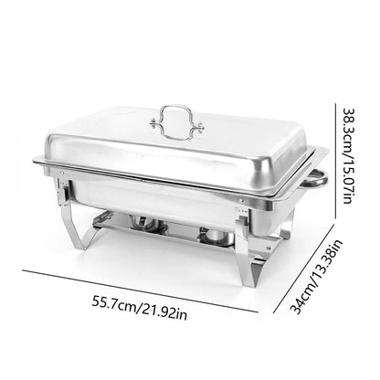 7.5L Stainless Steel Professional Chafing Dish, Food Warming Container Set for Party, Buffet, Catering