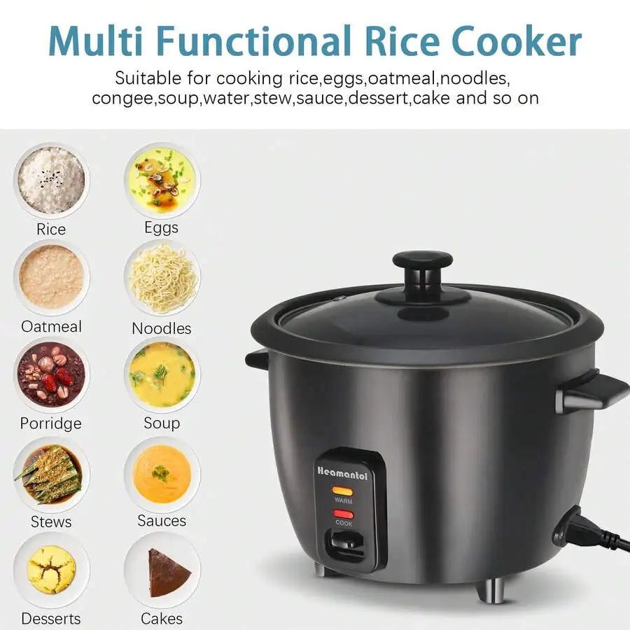 1pc 0.6L 110v Mini Electric Rice Cooker, Durable Metal Housing, Non Stick Coated Metal