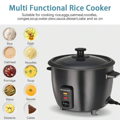 1pc 0.6L 110v Mini Electric Rice Cooker, Durable Metal Housing, Non Stick Coated Metal