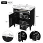 30" Bathroom Vanity with Sink, Modern Single Door, 2 Tip-Out Drawers