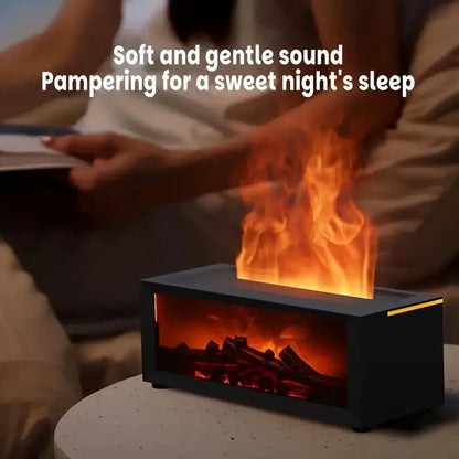 Fireplace Diffuser, Color LED Flame Effect, 300ml Large Capacity, Remote Timer for Relaxing Aromatherapy in Home, Bedroom,orOffice