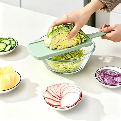 Cabbage Slicer and Shredder| Durable Stainless Steel Kitchen Utensils for Salad Preparation| Ergonomic Handle for Efficient Vegetable Shredding and Slicing| Very Suitable for Cabbage, Cucumber, and Carrots| Includes Storage C
