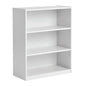 3-Shelf Bookcase with Adjustable Shelves, White, Freestanding for Books, Office Supplies, Toys