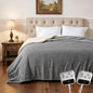 Heated Blanket with 10 Heat Settings, 9H Auto Shut Off Dual Control, Fast Heating, Soft Cozy Machine Washable