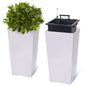 2 PCS 22.4 Inch Tall Plastic Planter for Indoor ＆ Outdoor