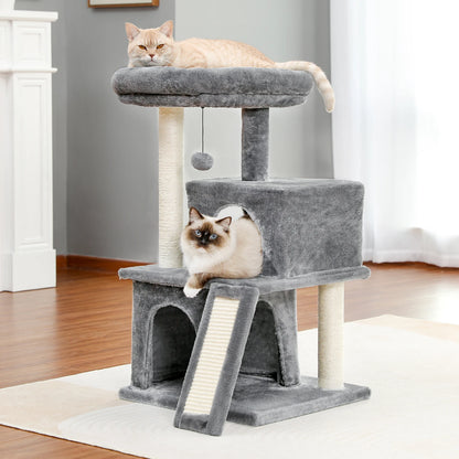 Large Cat Tree for Indoor Cats, Multi-Level Tower with Spacious Condos, Sisal Scratching Pad