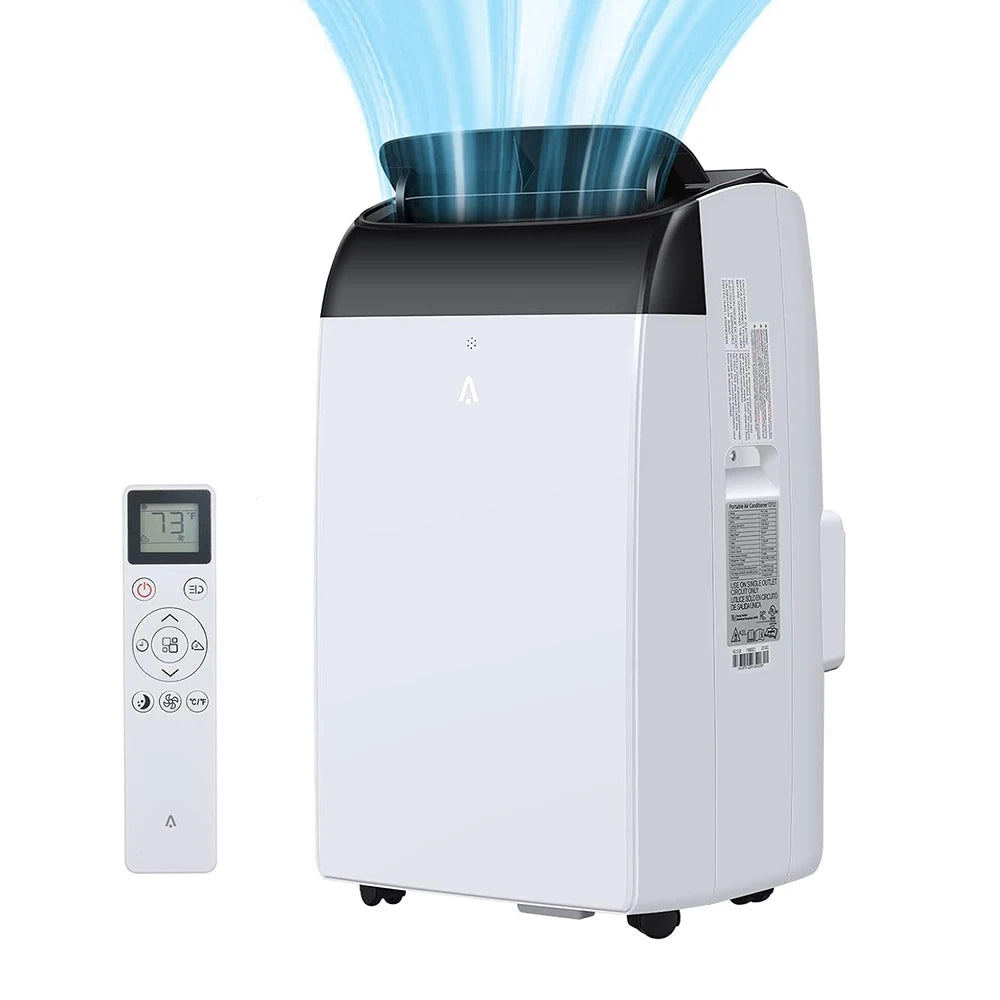 14000 BTU Portable Air Conditioner, 3-In-1 Free Standing Cooling AC Unit With Fan, Dehumidifier, Remote Control, Sleep Mode