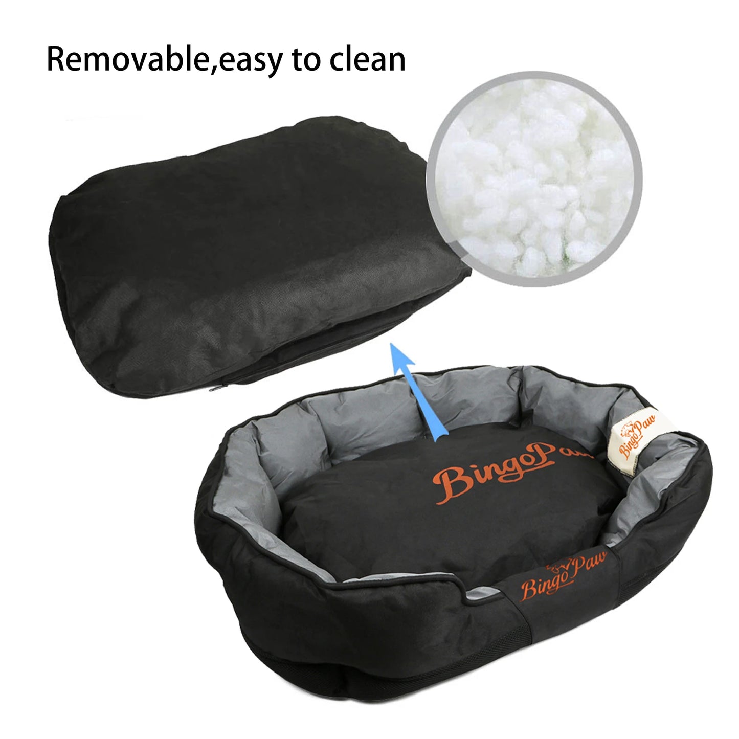 XXL XL Large Orthopedic Sofa Dog Bed, Waterproof, Washable Removable Cushion