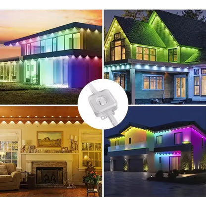 Smart Permanent Outdoor Lights for Eaves, IP67 Waterproof Light String with App Remote Control, Music Sync for House Roof Decor
