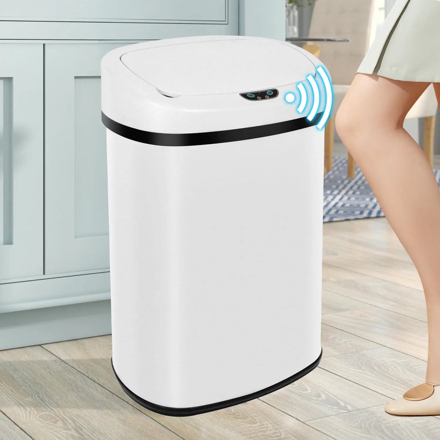 13-Gallon Kitchen Trash Can, Tall AutomaticTouchfree Motion Sensor