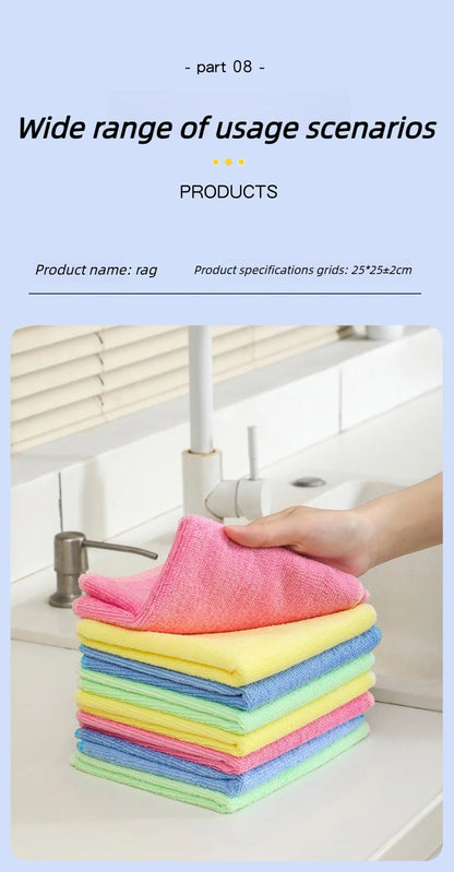 Microfiber Cleaning Cloths, Absorbent, Reusable