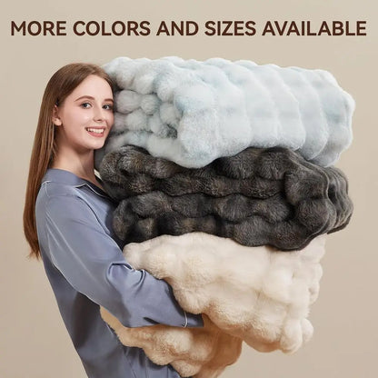 Throw Blanket, Plush Warm and Thick Blanket, Tie-dye Grey, 50''*60''