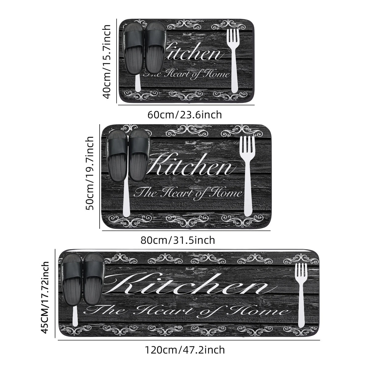 Kitchen Carpet Washable, Non-Slip, Absorbent Kitchen Mat