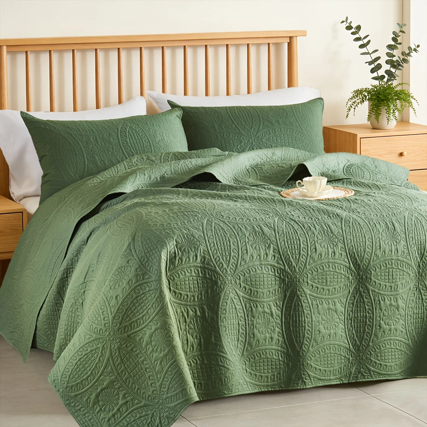 3pcs Or 2pcs Luxury Lightweight Bedspreads Set -Anti-cat Scratch Soft And Breathable Quilt Microfiber Bedspread