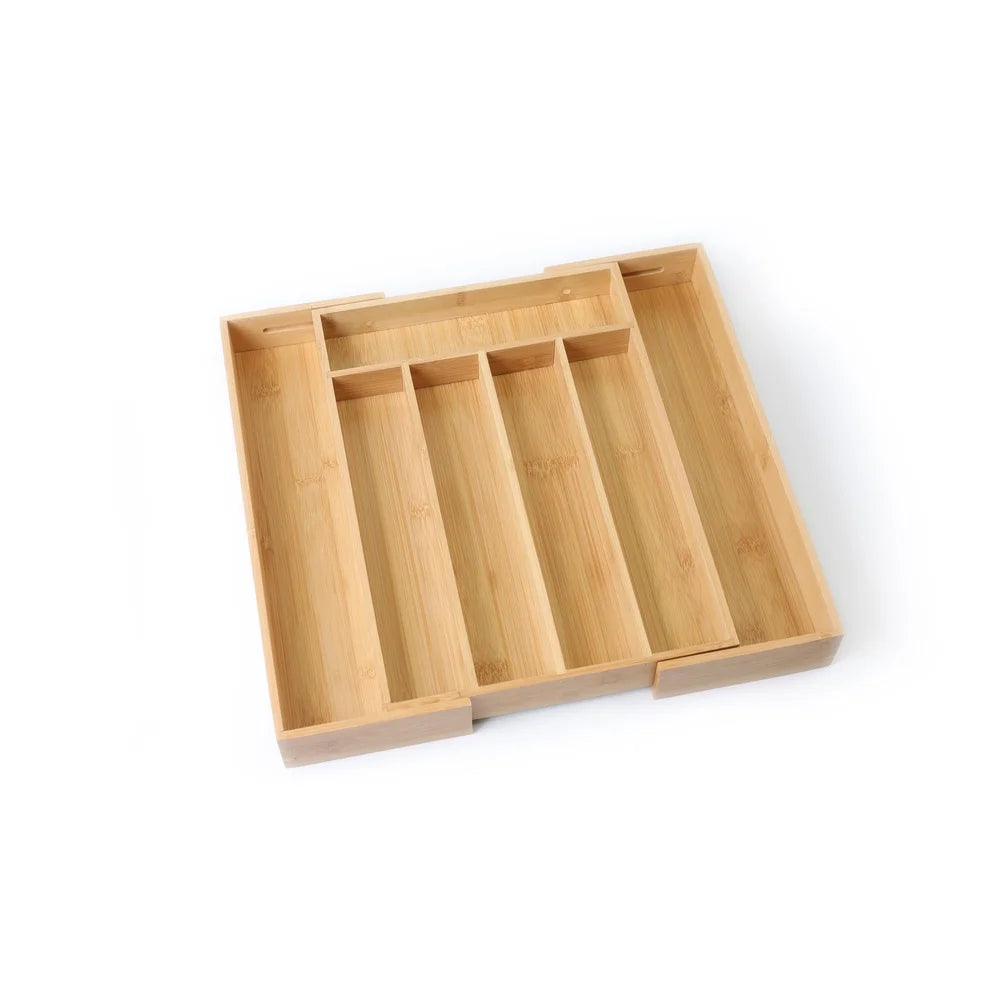 Natural Bamboo Expandable Silverware /Utensil Organizer