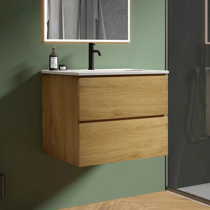 24" Bathroom Modern Floating Vanity with Sink, Double Soft Closing Drawers, Large Storage for Small Space,, Custom