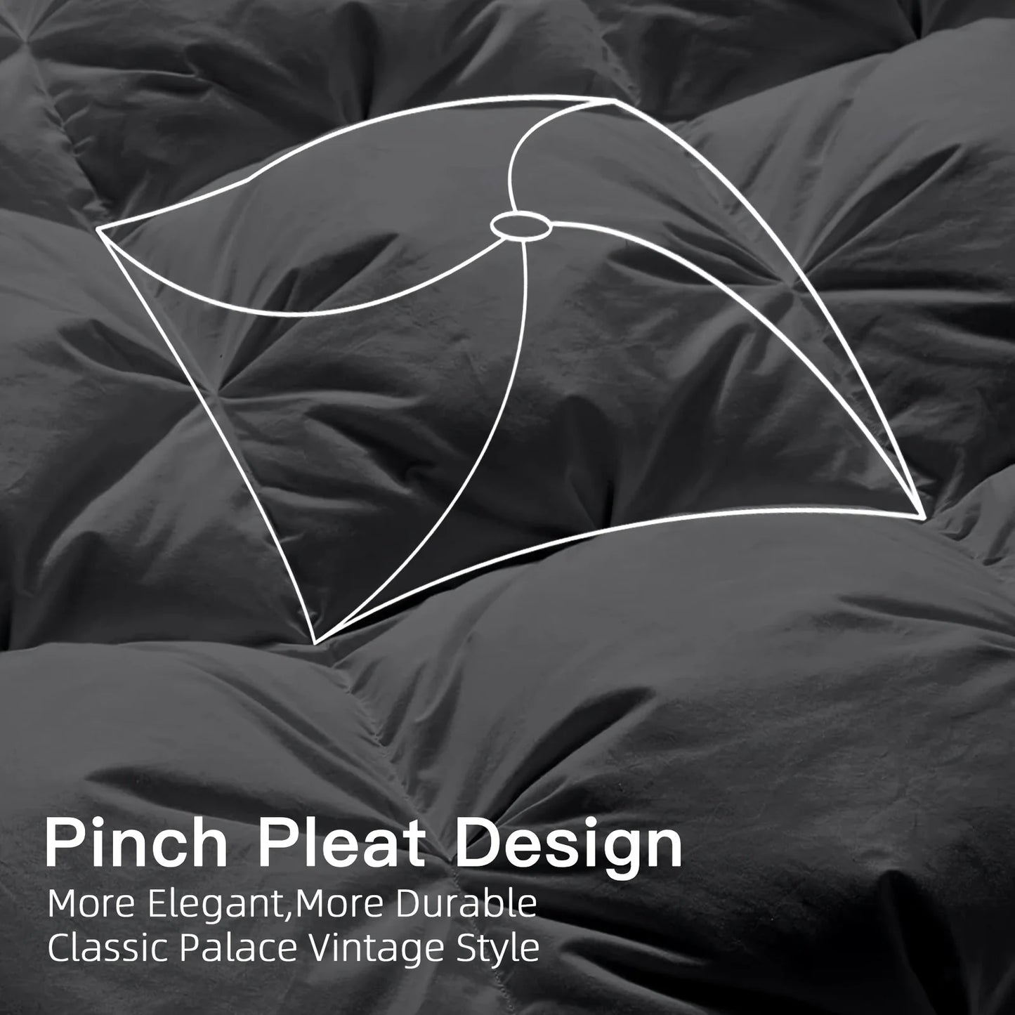 Luxurious All-Season Goose Down Feather Comforter, Duvet Insert