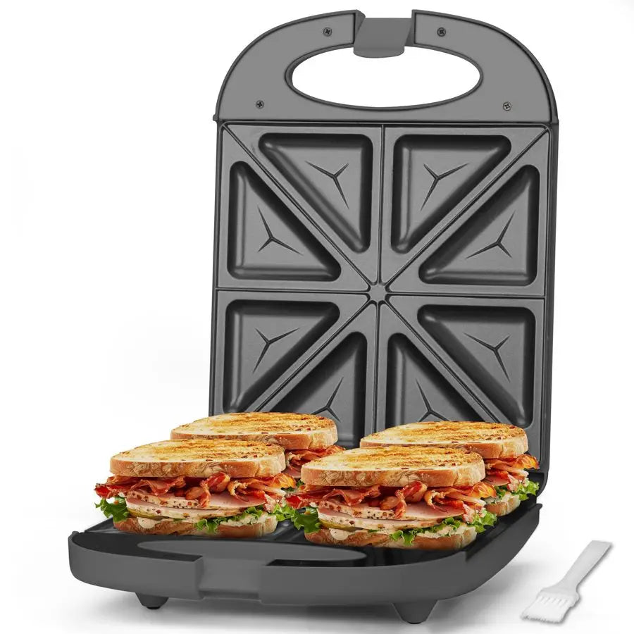 4 Slice Electric Panini Grill Press Sandwich Maker