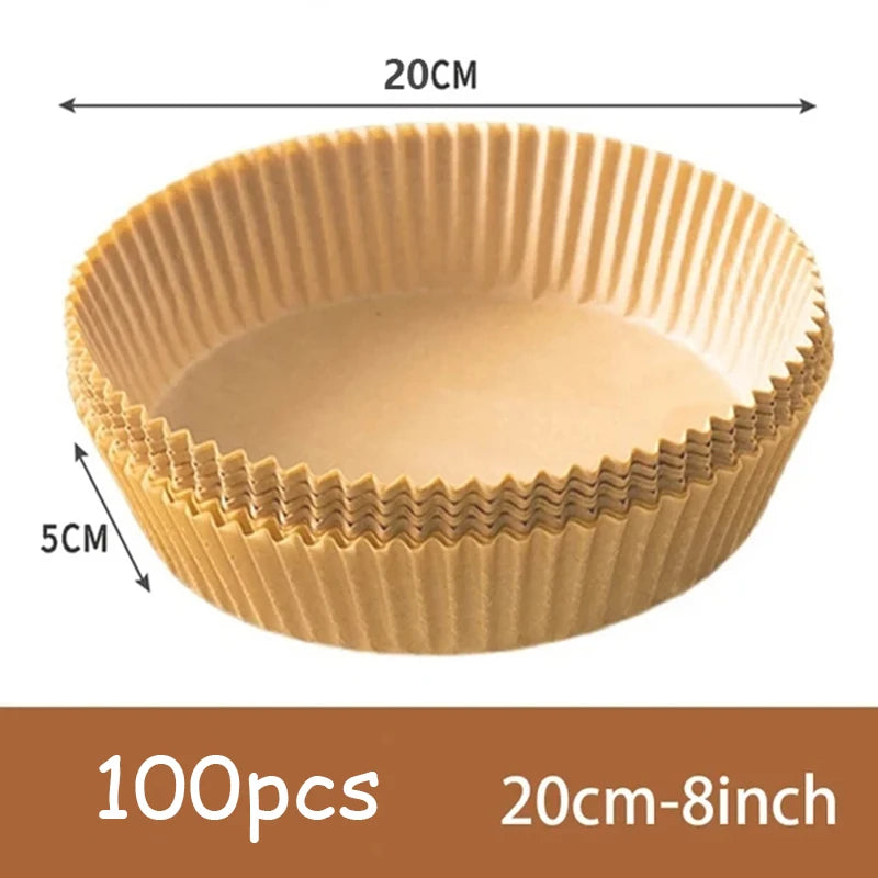 50Pcs Air Fryer Disposable Paper Non-Stick Airfryer Baking Papers